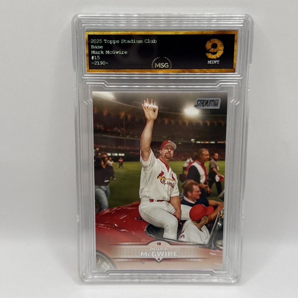 2025 Topps Stadium Club - Mark McGwire #15 Graded 9 Mint MLB Cardinals